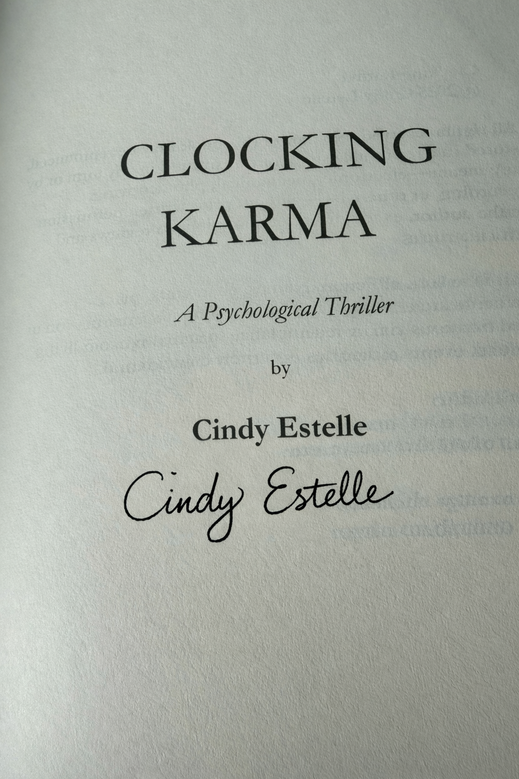Clocking Karma Signed Paperback